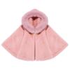 QinCiao Toddler Baby Fleece Hooded Cloak Capes Poncho Children Fall Winter Coat Snowsuit Outwear Pink A 12-18 Months view 4