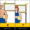 A11N Sports Heavy-Duty 32ft Outdoor Volleyball Net with Anti-Sag System - Portable Set Includes Volleyball, Net, Air Pump, Boundary Markers and Bag - Perfect for Backyard, Beach, and Park view 2