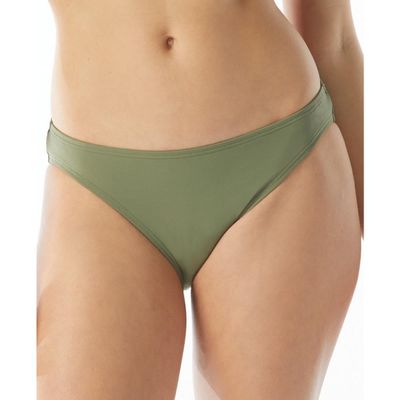 Vince Camuto Womens Hipster Cheeky Bikini Swim Bottom Green M