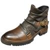Short Boots Men Side Buckle Leather Boots Western Boots Vintage Knight Boots Cowboy Boots Leather Cowboy Boots view 2