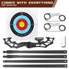 53" Takedown Recurve Bow Right Hand Black Longbow Archery Set for Outdoor Hunting, Horse Riding, Bowfishing, Target Archery view 2