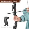 53" Takedown Recurve Bow Right Hand Black Longbow Archery Set for Outdoor Hunting, Horse Riding, Bowfishing, Target Archery view 4