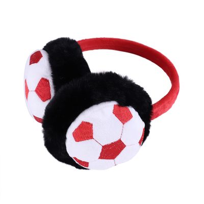 ITODA Soccer Earmuffs for Winter Furry Plush Warm Ear Warmer Outdoor Padded Cold Weather Adjustable Ear Muff Boys Child Cover