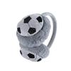 ITODA Furry Soccer Earmuffs for Winter Plush Warm Ear Warmer Outdoor Padded Cold Weather Adjustable Ear Muff Boys Child Cover view 1