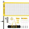 A11N Outdoor Volleyball and Badminton Combo Set - Includes Adjustable Height Anti-Sag Net, Volleyball, Air Pump, 4 Badminton Rackets, 2 Shuttlecocks, Boundary Line Marker, and Carrying Bag view 1