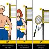 A11N Outdoor Volleyball and Badminton Combo Set - Includes Adjustable Height Anti-Sag Net, Volleyball, Air Pump, 4 Badminton Rackets, 2 Shuttlecocks, Boundary Line Marker, and Carrying Bag view 2