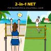 A11N Outdoor Volleyball and Badminton Combo Set - Includes Adjustable Height Anti-Sag Net, Volleyball, Air Pump, 4 Badminton Rackets, 2 Shuttlecocks, Boundary Line Marker, and Carrying Bag view 3
