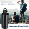 CHENGU 10 Pcs Aluminum Water Bottle 20 oz Reusable Bottles Lightweight Leak Proof Aluminum Sports Travel Bottles with Twist Cap Buckle for Gym, Hiking, Cycling, Camping, Fishing (Black) view 3