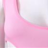 easyforever Women One Piece Solid Color High Cut Thong Swimsuits Leotard Bodysuit Deep U Neck Monokini Pink One Size view 4