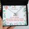 Christmas LGBT Mums Jewelry, LGBT Pride, LGBT mom Gift, LGBT Parent, LGBT Gifts, Subtle LGBT, Gay Jewelry, Gay Pride Jewelry, Gay Necklace, Gay orname view 3