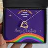 Christmas LGBT Jewelry, LGBT Bracelet, LGBT Pride, LGBT Couple Gift, LGBT Gifts, Subtle LGBT, Gay Jewelry, Gay Pride Jewelry, Gay Necklace, Gay orname view 3
