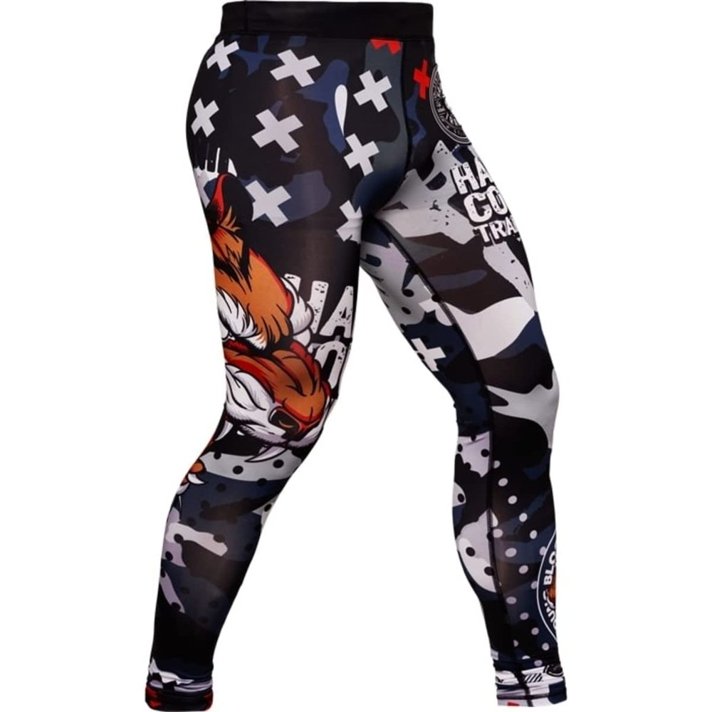 Hardcore Training Compression Pants Tiger Fury Men's Leggings Base Layer No Gi Tights MMA BJJ Grappling Workout Running