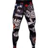Hardcore Training Compression Pants Tiger Fury Men's Leggings Base Layer No Gi Tights MMA BJJ Grappling Workout Running view 3