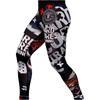 Hardcore Training Compression Pants Tiger Fury Men's Leggings Base Layer No Gi Tights MMA BJJ Grappling Workout Running view 2