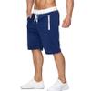 Kaxiya2021 Men's Drawstring Sweat Short Pants Elastic Waist Baggy Flat Front Shorts Zipper Pockets Half Trousers Joggers (3X-Large,Royal Blue) view 2