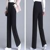 Snoly Women's Autumn Winter Thick Knitting Casual High Waist Wide Leg Drape Loose Casual Straight Mopping Pants (Medium, 1#Black) view 3