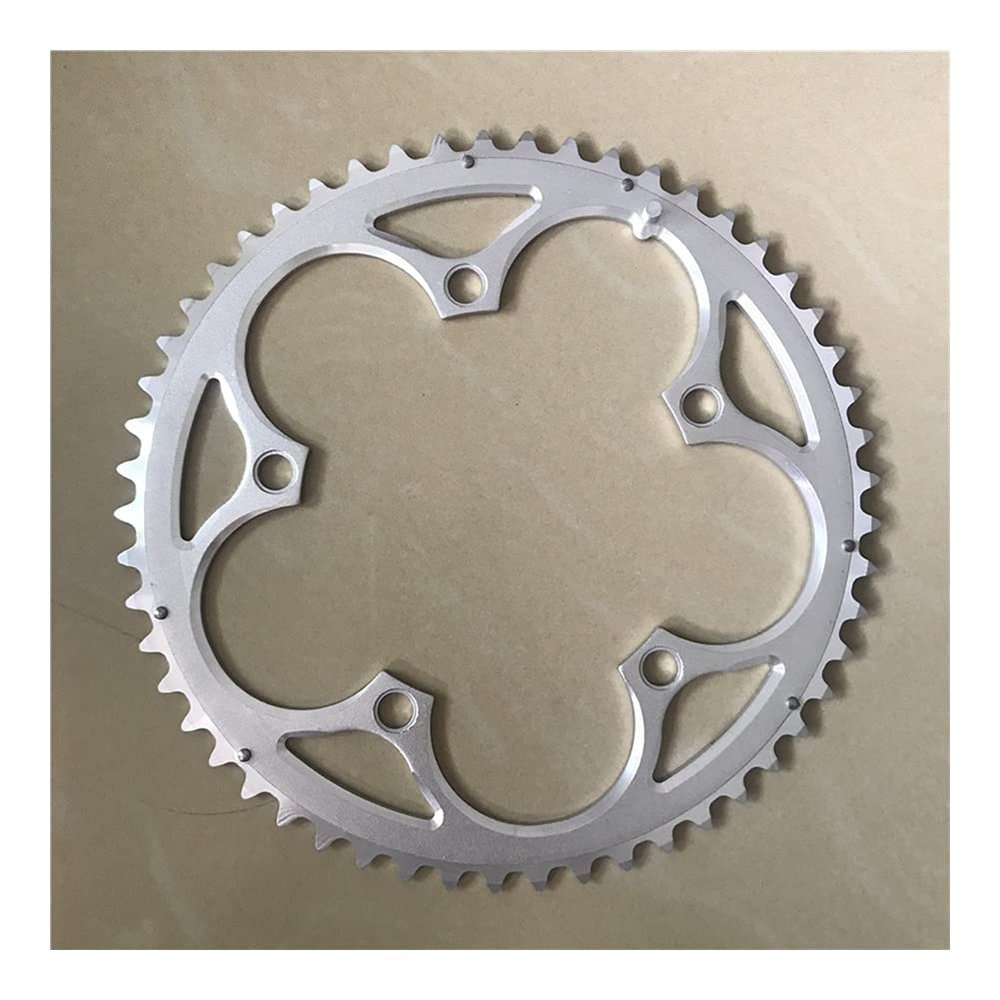 MYEEI Road Bike Chainwheel 130 BCD 53/39T Double Disc Chainwheel Folding Bicycle Chainring Alloy MTB Parts 7/8/9/10 Speed (Color : 53T)