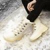 ZBYY Women's Warm Faux Fur Lined Mid Calf Winter Snow Boots Lace-up Mid-Calf Boots Walking Comfort Outdoor Booties view 4
