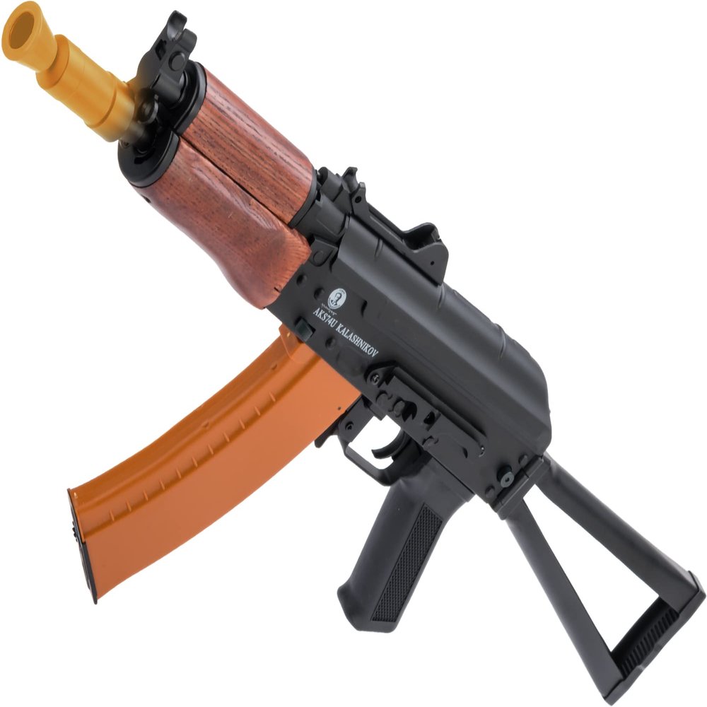 Evike Airsoft - Softair Licensed Kalashnikov Metal AKS74U AEG Airsoft with Real Wood Furniture