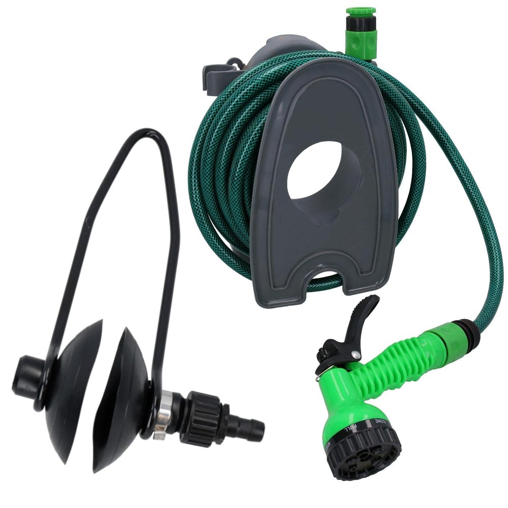 AB Tools Engine Flushing Muffs & 10m Portable Hose Reel Pipe Boat Outboard Sterndrive