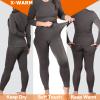 Chern Yueh Women Thermal Underwear Long Johns Set with Fleece Lined Ultra Soft Base Layer Cold Weather Top Bottom (Charcoal, Large) view 3