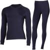 Chern Yueh Women Thermal Underwear Long Johns Set with Fleece Lined Ultra Soft Base Layer Cold Weather Top Bottom (Navy, Medium) view 1