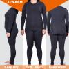 Chern Yueh Women Thermal Underwear Long Johns Set with Fleece Lined Ultra Soft Base Layer Cold Weather Top Bottom (Navy, Medium) view 3