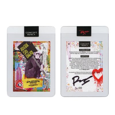 Diamond Dust Trading Card Hand-Signed by Artist Rency & Serial Numbered of only 99 - Dynamite Monkey Anyone CAN Dream