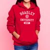 UGP Campus Apparel AH20 - Bradley Braves Athletic Arch Hoodie - Medium - Red view 3