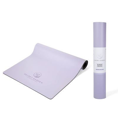 Non-Slip Yoga Mat Double-Layered Exercise Mat for Pilates, Meditation, Exercise 5mm Thick Yoga Mat for Cushioning and Suppor Lavender