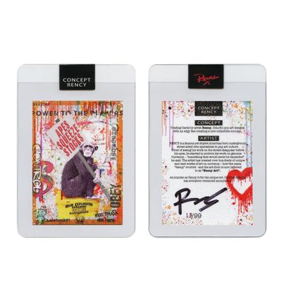 Diamond Dust Trading Card Hand-Signed by Artist Rency & Serial Numbered of only 99 - Dynamite Monkey Apes Squeeze Stocks