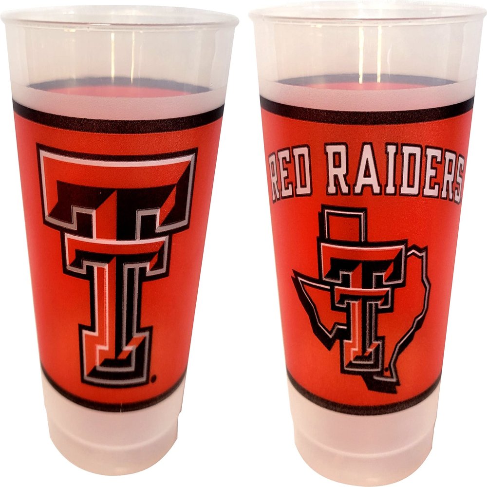 Westrick Texas Tech Red Raiders University Plastic Cups, Fun Party Supplies, Ideal Tailgate and Football Party Decorations, College Football Party Pack - 14 oz. Frosted Cups - 25 per Set