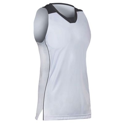 Prime Basketball Jersey, Women's Small, White with Black Trim