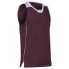 Prime Basketball Jersey, Youth Small, Maroon with White Trim view 1