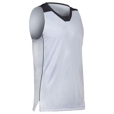Prime Basketball Jersey, Youth Large, White with Black Trim