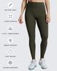 Aoxjox High Waisted Workout Leggings for Women Trinity Yoga Pants 26.5" (Olive Green, Large) view 4