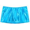 YONGHS Women's PVC Leather Shiny Stretchy Metallic Liquid Wet Look Short Mini Skirt Bodycon Skirt Sky Blue One Size view 4