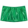 YONGHS Women's PVC Leather Shiny Stretchy Metallic Liquid Wet Look Short Mini Skirt Bodycon Skirt Green One Size view 4