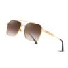 FEISEDY Retro Square Aviator Sunglasses for Men Women Vintage 70s Pilot Shades Classic Metal Frame B2845 view 1