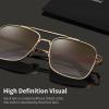 FEISEDY Retro Square Aviator Sunglasses for Men Women Vintage 70s Pilot Shades Classic Metal Frame B2845 view 4