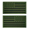 2 Pcs Infrared IR Regular and Reverse US USA American Flag Patch, 2x3.15 inch, Reflective Nylon Material, Hook and Loop, Military and Tactical Decor Patch for Clothing Jacket Cap Backpack view 1