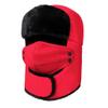 Trapper Hat Winter Ear Flaps Full Fleece Masks Hats Warm Winter Hats for Men Women Thickened Outdoor Ski Cap Red view 1