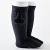 iiniim Baby Girls Knee High Socks Toddler Bowknot Breathable Dress Socks Cotton Tube Uniform Stockings Black A 2-4 Years view 2