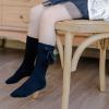 iiniim Baby Girls Knee High Socks Toddler Bowknot Breathable Dress Socks Cotton Tube Uniform Stockings Black A 2-4 Years view 4