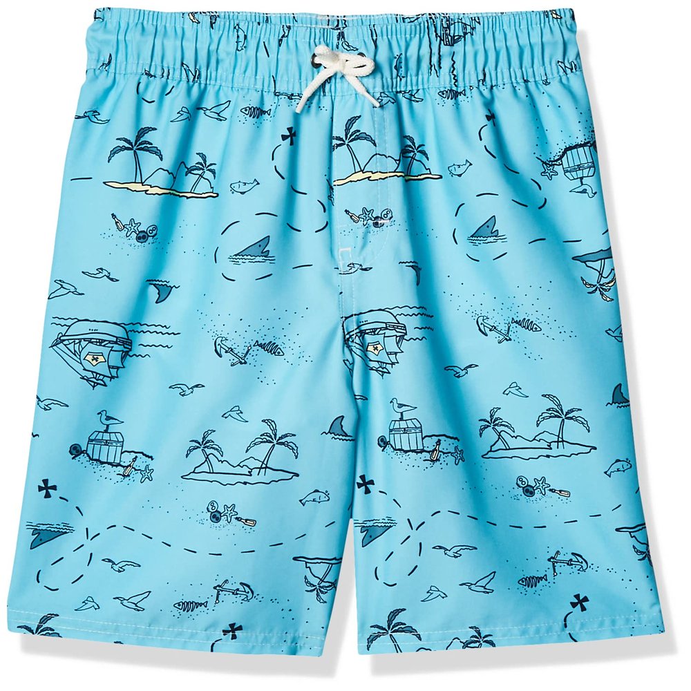 OshKosh B'Gosh boys Swim Trunks, Pirate Ships, 4 US