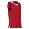 Prime Basketball Jersey, Youth Medium, Scarlet Red with White Trim view 1