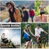 CHENGU 10 Pieces Water Bottle Bulk 20 oz Aluminum Reusable Bottles Lightweight Snap Lid Water Cups Easy Carry Leak Proof Travel Tumbler for Gym Sports Camping Hiking Fishing (Blue) view 3