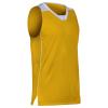 Prime Basketball Jersey, Youth Medium, Gold with White Trim view 1