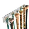 Baseball Bat Display Hanger for 5 items - Vertical Bat and Baseball Holder Wall Mount - Better Than Display Case | Sturdy Acrylic Hanging Rack Organizer | Easy to Install (Hardware Included) view 1