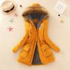 NaRHbrg Ladies Thicken Military Parka Jacket Womens Warm Fleece Cotton Coats Long Jacket Hooded Fashion Trench Coat Jacket view 2